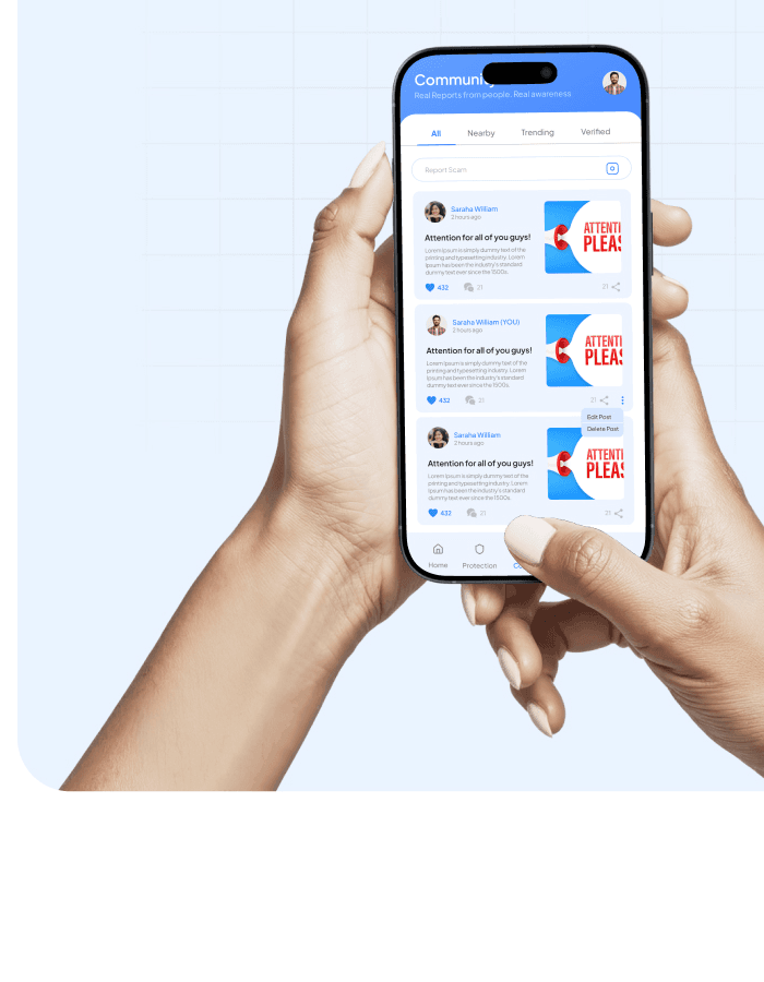 Community reports app in hand